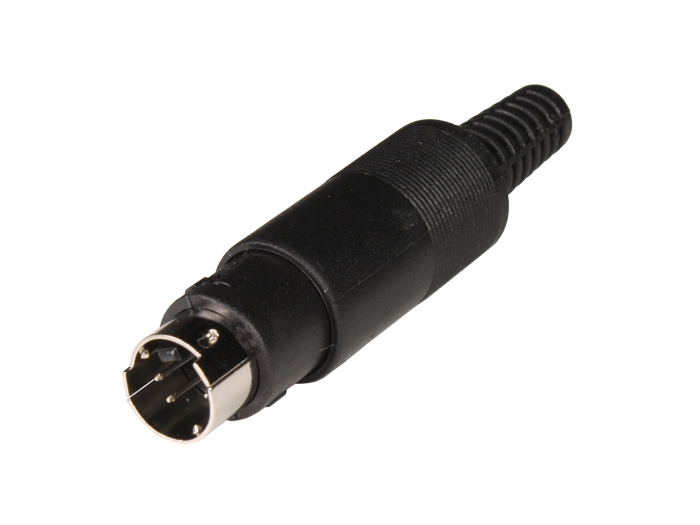 4 Pole mini-DIN Cable-Mount Male Connector - 10.633/4