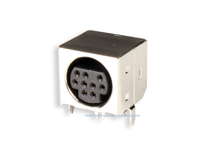 Connecteur mini-DIN Femelle Fiche Circuit Imprimé 9 Pôles - 10.635/9