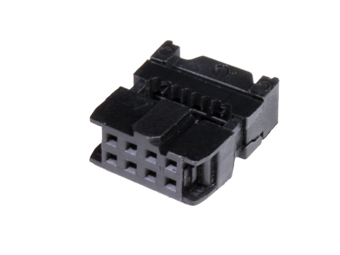 Connecteur Femelle Câble en Nappe IDC 2,54 mm - 2 Rangées - Pas 2,54 mm - 8 Contacts