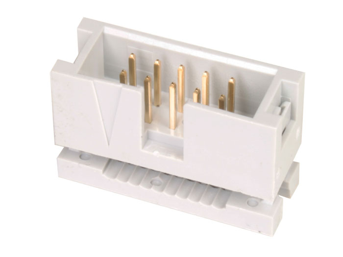 Connecteur Mâle Câble en Nappe IDC 2,54 mm - 2 Rangées - Pas 2,54 mm - 10 Contacts