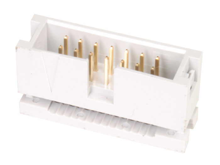 Connecteur Mâle Câble en Nappe IDC 2,54 mm - 2 Rangées - Pas 2,54 mm - 14 Contacts