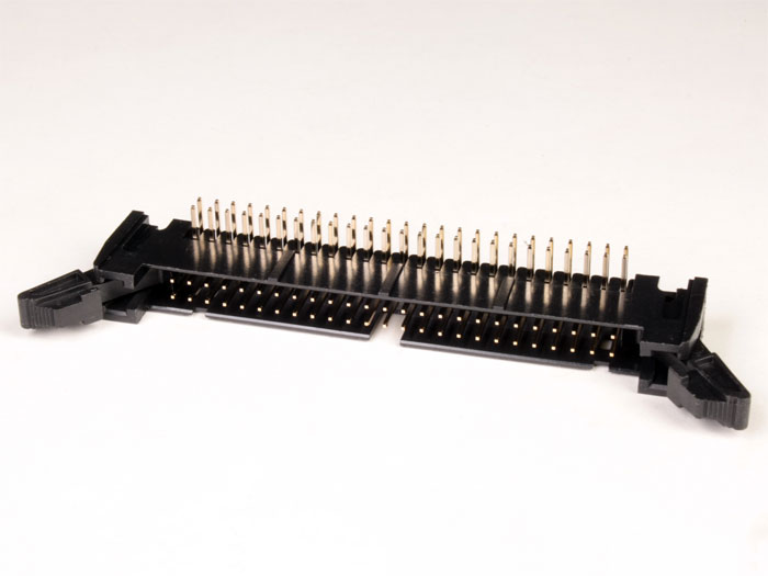 Conector Macho Acodado Cinta Plana PCB 2,54 mm Extractor Corto - 2 Filas Paso 2,54 mm - 50 Contactos