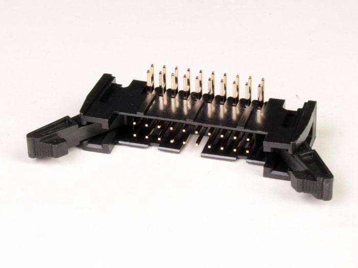 2.54 mm Right Angle PCB Mount Male Flat Ribbon Cable Connector Long Latch - 2 Rows - 20 Pins