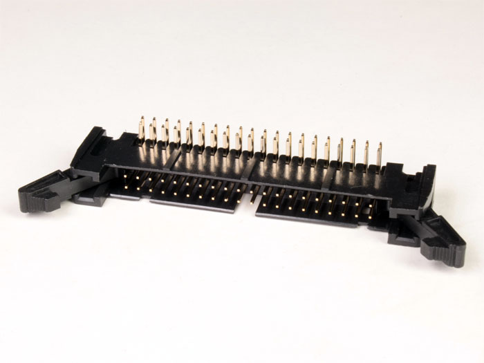 2.54 mm Right Angle PCB Mount Male Flat Ribbon Cable Connector Long Latch 2 Rows 40 Pins