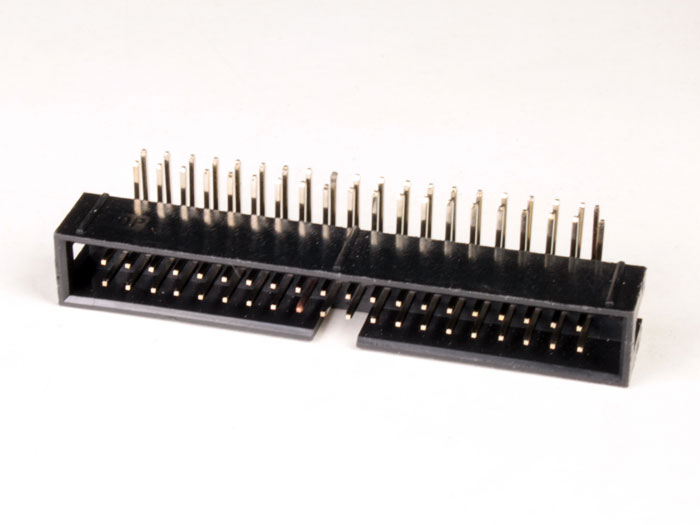 2 54 Mm Right Angle Pcb Mount Male Flat Ribbon Cable Connector Low Profile 40 Pins Co1740x Co1740x Co1740