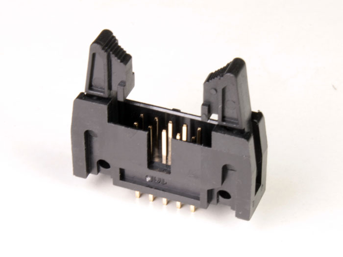 2.54 mm Straight PCB Mount Male Flat Ribbon Cable Connector Short Latch