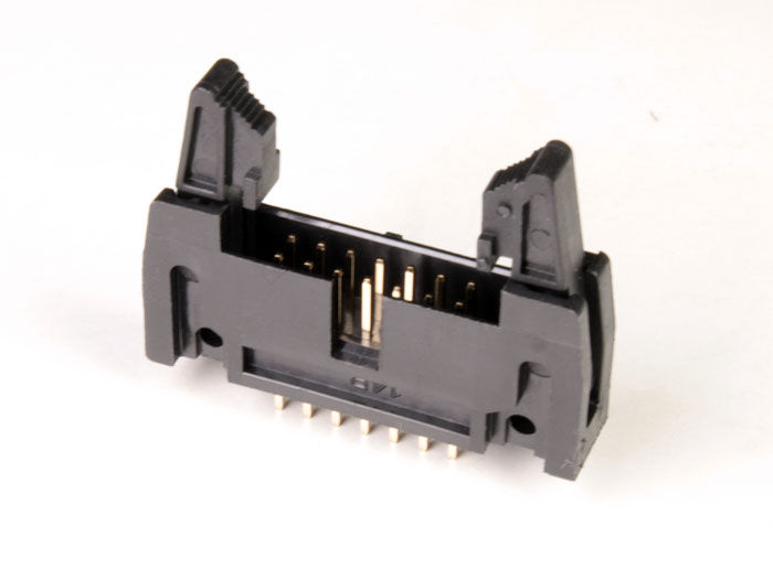 Conector Macho Recto Cinta Plana PCB 2,54 mm Extractor Corto - 2 Filas Paso 2,54 mm - 16 Contactos