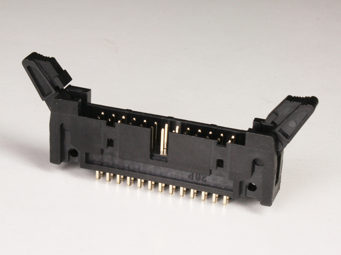 Conector Macho Recto Cinta Plana PCB 2,54 mm Extractor Corto - 2 Filas Paso 2,54 mm - 26 Contactos