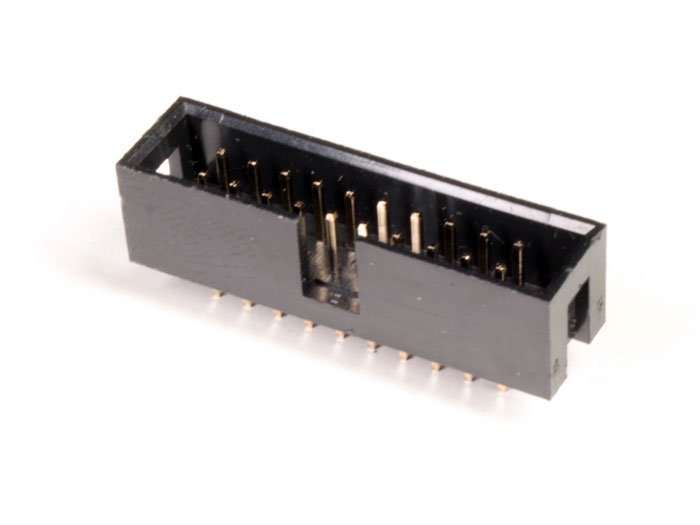 Connecteur Mâle Droit Câble Nappe PBC - Pas 2,54 mm - 2 Rangées 20 Contacts