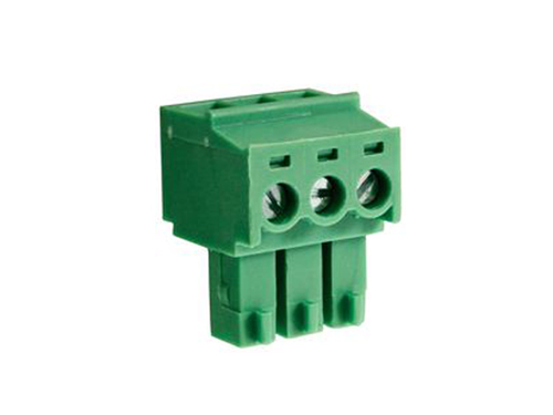 Bloco Terminais Plugável Fêmea 90º para Cabo, 3 Vias, 3.81mm, 10A, Verde