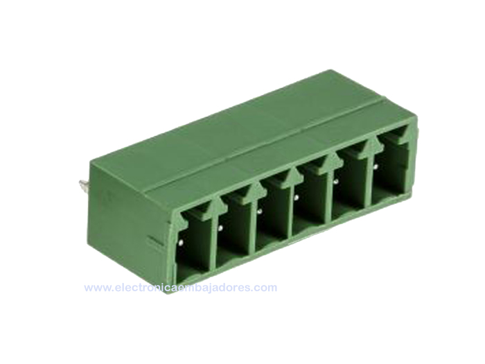 3.81 mm Pitch - Pluggable Straight PCB Male Terminal Block 6 Contacts