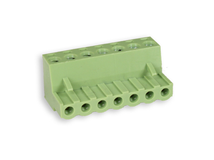 Xinya - Bloc de Jonction Enfichable Femelle 90º pour Câble, 7 Contacts, 5.08mm, 12A, Vert - XY2500F-B(5.08)-7P