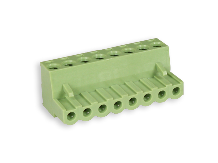 Xinya XY2500F-B(5.08)-8P - 5.08 mm Pitch - Pluggable Right Angle Female Terminal Block - 8 Contacts