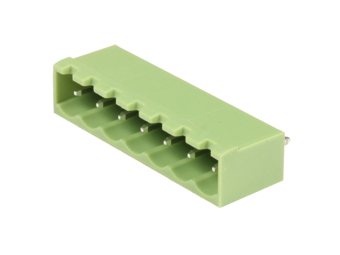 Xinya - Bloco Terminais Plugável Macho Reto Fechado para PCB, 7 Vias, 5.08mm, 15A, Verde