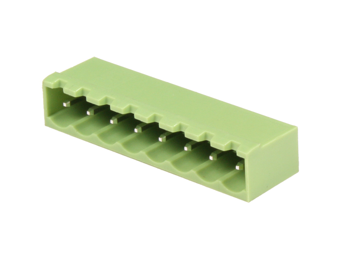 Xinya - Bloco Terminais Plugável Macho Reto Fechado para PCB, 8 Vias, 5.08mm, 15A, Verde