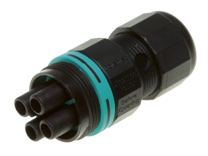Techno THB.387.B3A - IP68-IP69K Waterproof Junction Connector - Female 3 Poles