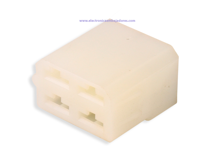 Bloco para Faston Fêmea 4 Vias (Equivalente: 180900)
