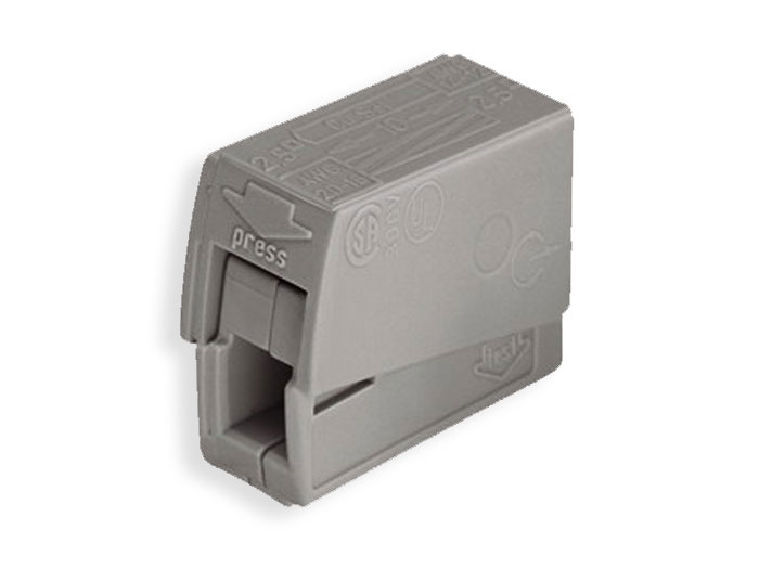 Wago 24-101 - Connecteur Junction pour Luminaires - Pousser le Fil à la Bride de Cage - WAGO 224-101 - 1283484