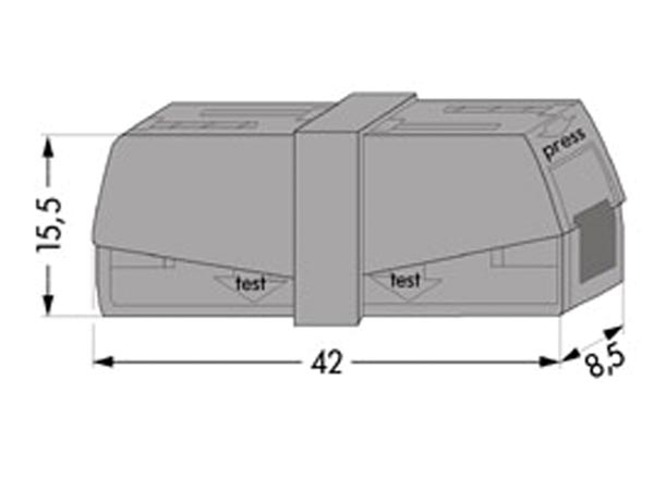 Wago 224-201 - Connecteur Junction pour Luminaires - Bride de Cage à la Bride de Cage - WAGO 224-201 - 1283495