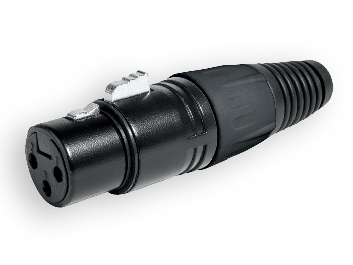 Ficha XLR Aérea Fêmea 3 Pinos - EQ9006/B/BLI