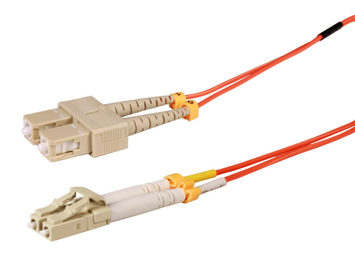 Cable Fibre Optique Duplex LC-PC à SC-PC - MM 62,5-125 1,8 mm - 2 m