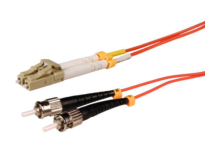 LC-PC to ST-PC - MM 62.5-125 1.8 mm - 1 m Duplex Fiber Optic Cable