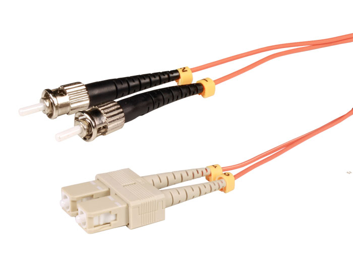 SC-PC to ST-PC - MM 62.5-125 1.8 mm - 1 m Duplex Fiber Optic Cable