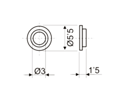 Rondelle Isolante pour Semi-Conducteur - 3 mm - 5,5 mm