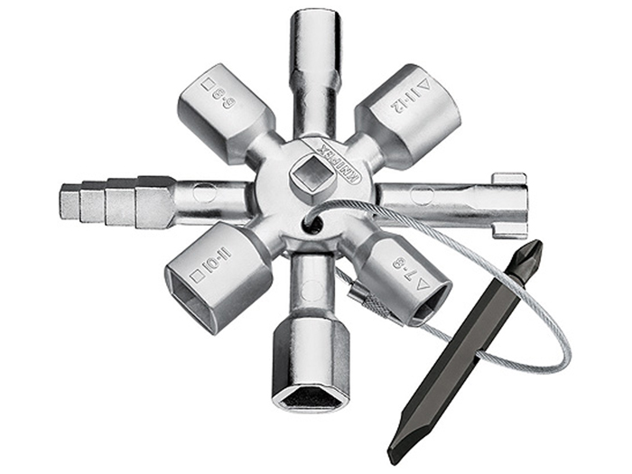 Knipex 00 11 01 TwinKey - LLave Seguridad para Armarios de Control, Ventanas y Sistemas de Cierre