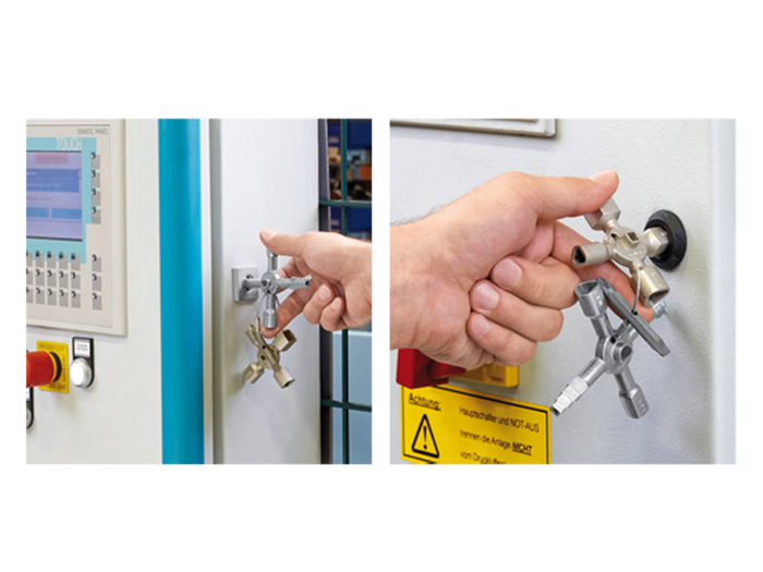 Knipex 00 11 01 TwinKey - LLave Seguridad para Armarios de Control, Ventanas y Sistemas de Cierre