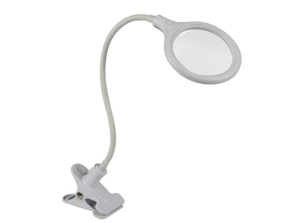 Table Top Magnifier with Light and Clamp - 5 Diopters - VTLAMP2WN