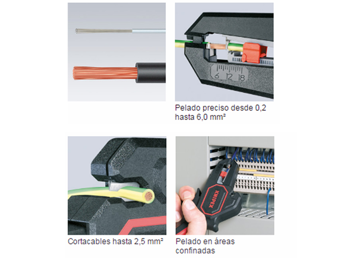 Knipex 12 62 180 - Self-Adjusting Front Loading Wire Stripper