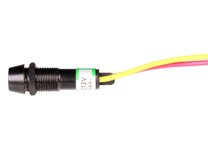 SWITCHTRONIX - Piloto LED 8 mm 12 V Azul - Cuerpo Negro