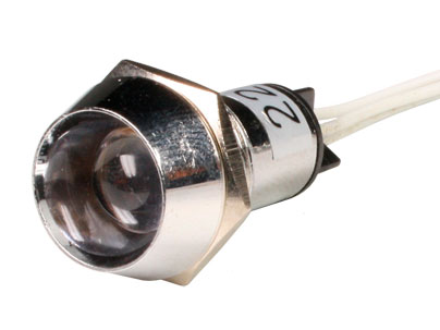 SWITCHTRONIX - Indicador LED 16 mm 220 V Bi-Cor Vermelho-Verde - Cromo - IIH14220