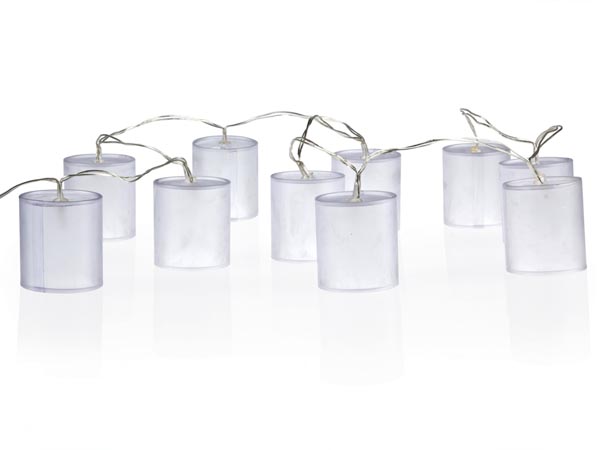 Present Shaped LED String Lights - Cylindrical Light Bulbs - Hologram Effect - XMPL9