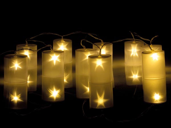 Guirlande Lumineuse Noël LED - 10 LEDs - Forme Cylindrique - Effet Hologramme - XMPL9