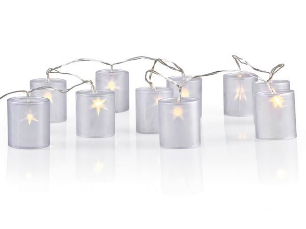 Present Shaped LED String Lights - Cylindrical Light Bulbs - Hologram Effect - XMPL9