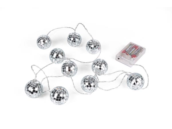 Cadeia de Luz LED para Natal A LEDs - 10 Bolas de Espelhos - XML38