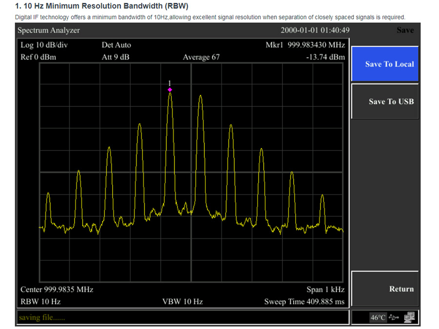 Owon XSA1015-TG - Spectrum Analyser with Tracking Generator - 9 Khz - 1.5 GHz - 10,4”