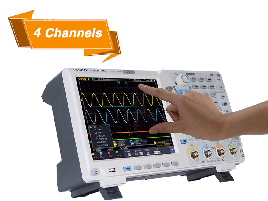 Owon XDS3104E-V-T-C-2-S-R - Oscilloscope 4 Canaux 100 Mhz