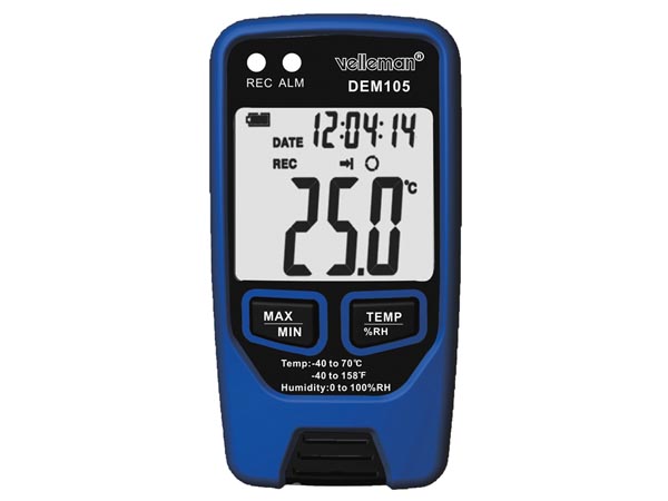 Enregistreur de Données Thermiques et de Taux d&aposHumidité avec Port USB - DEM105