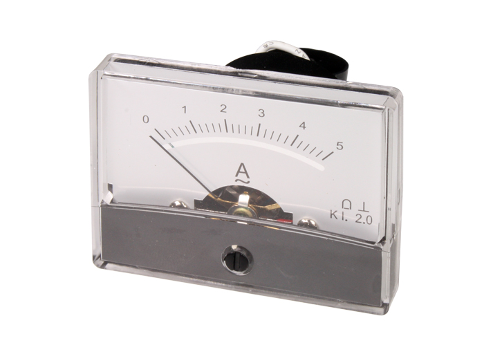 SWITCHTRONIX - Instrumento Painel Amperímetro Analógico 60 x 47 mm - 5 A ca