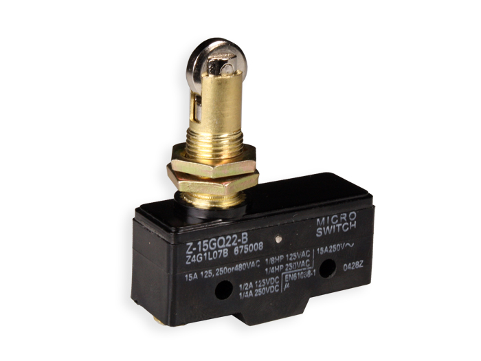 Final de Carrera (micro Switch) Grande con Pistón con Roldana Z15GQ22B