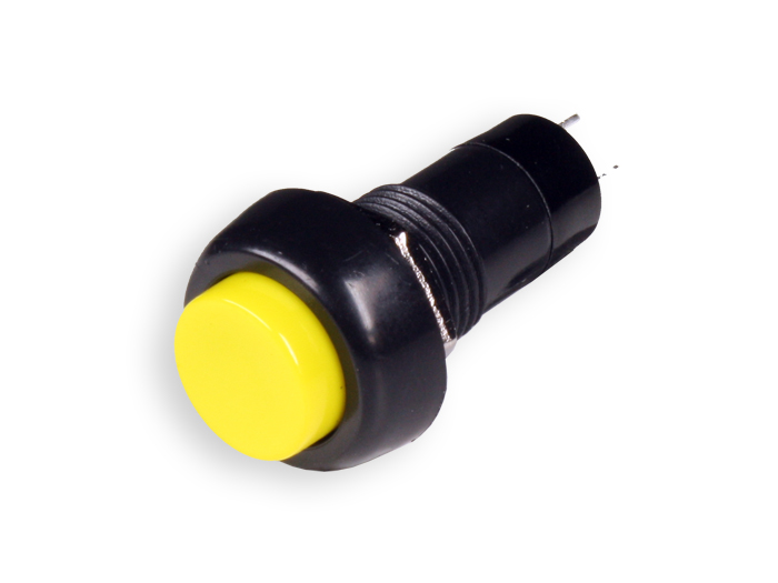 Panel-Mount Push Button Switch - 1NO - Yellow