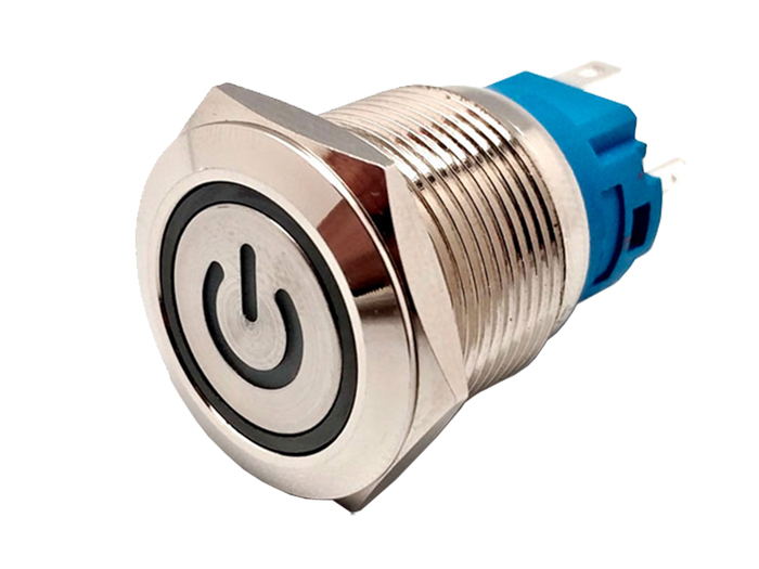Serie 54 - Anti-Vandal Push Button Switch with Interlocking - IP65 - Ø22 mm - 1NA + 1NC - LED Red-Green 12 V