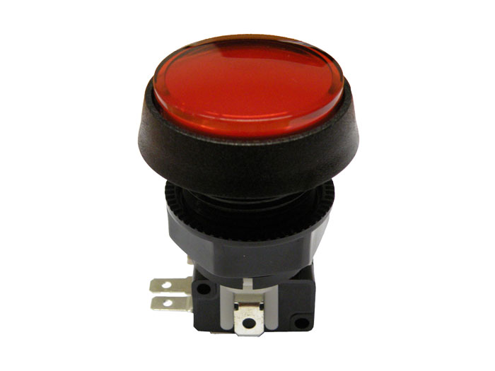 Serie 45 - 1NO + 1NC - Ø28 mm - Panel-Mount Push Button - Red