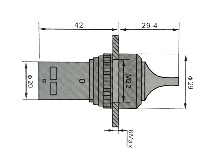 SWITCHTRONIX - Ø22 mm 1NO + 1NC Illuminated 220 V Green Two-Way Rotary Switch