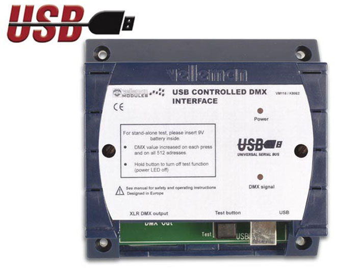 Módulo - Interface DMX Controlada por USB