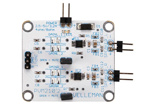 Módulo - Amplificador Audio Clase D 2,8 W Stéreo