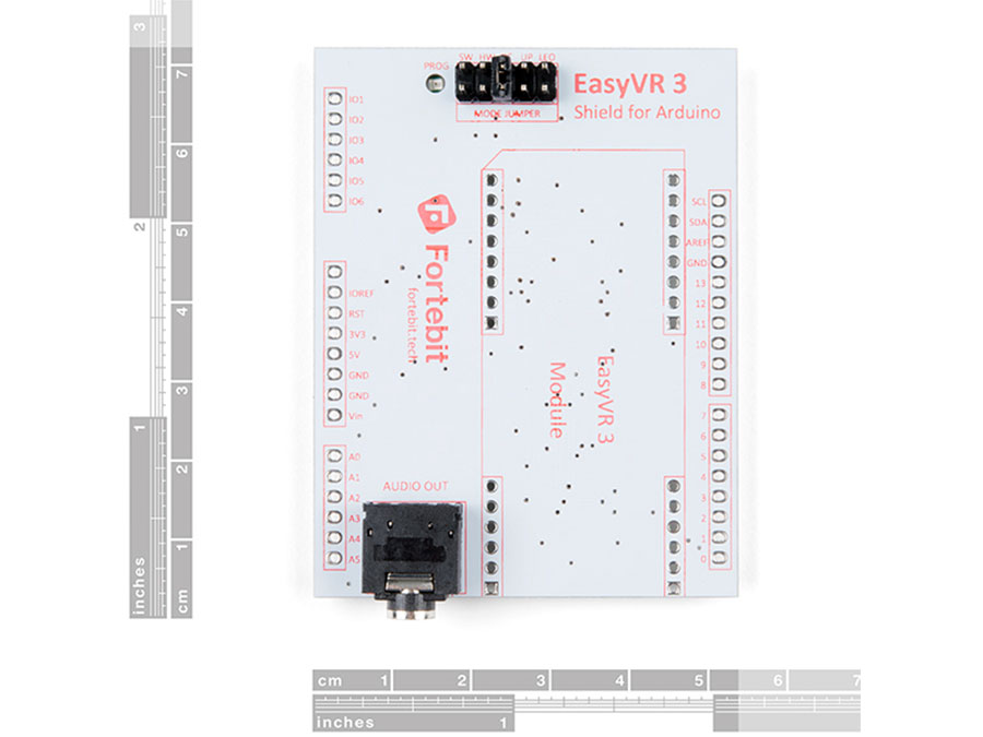 Arduino EasyVR SHIELD 2.0 - reconhecimento de Voz - COM-13316